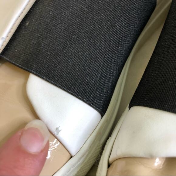 Daniel Essa white black tan pink leather slip on sneakers size 39 or US 8.5 - Picture 3 of 14